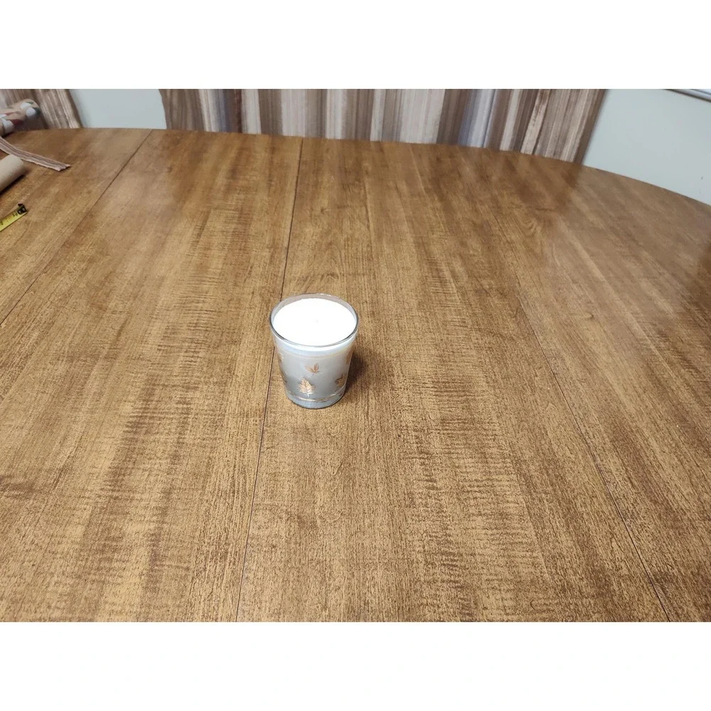 Handmade Pumpkin Spice Scented Candle Fall Leaves Vintage Glass 6.6 fl oz